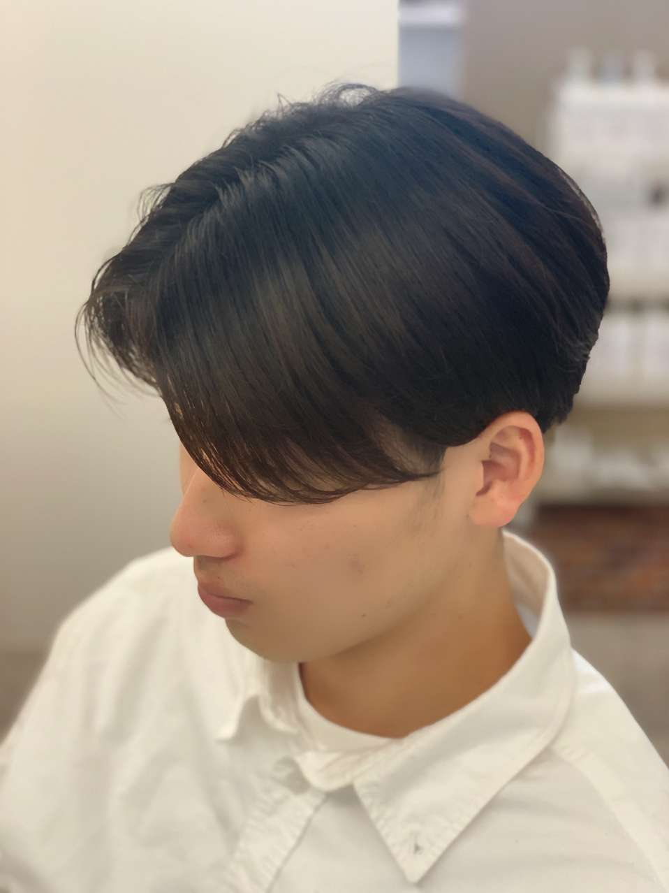 黒髪センターパート